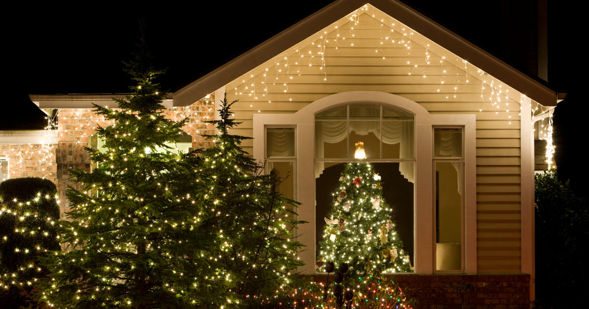 Ferguson Property Management rental home decorated for the holidays
