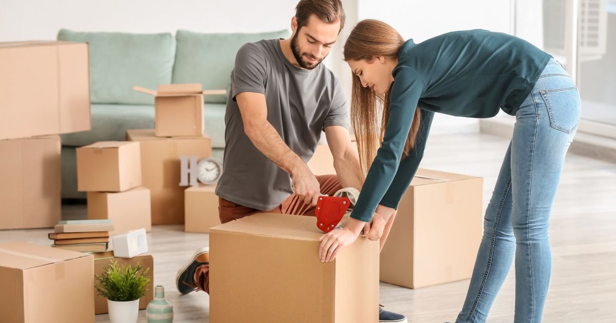 Tenants moving out of their rental property.