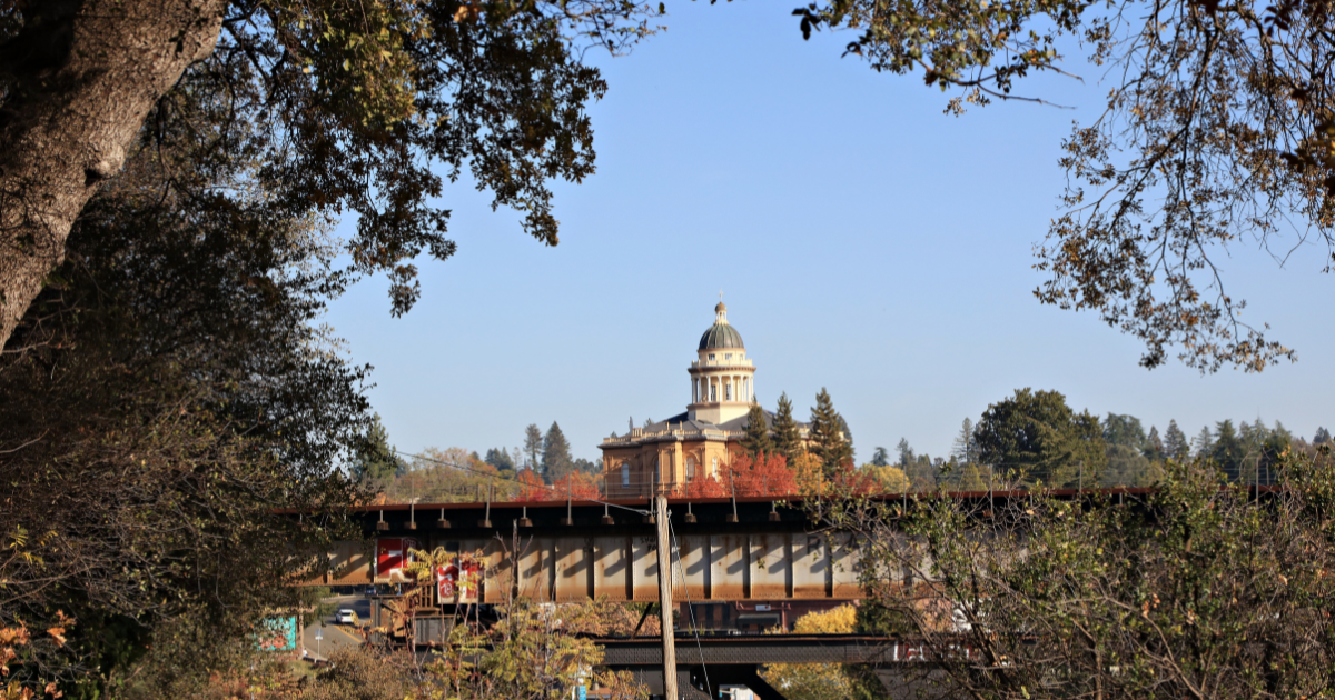 Aerial view of Sacramento.