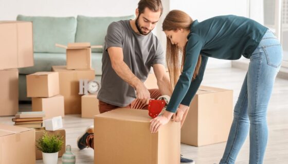 Tenants moving out of their rental property.